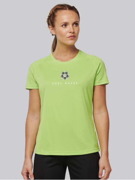 Tee shirt sport femme recyclé PA4013 en coloris Lime