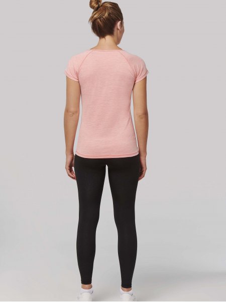dos du t-shirt de sport pour femme PA4020 en coloris Marl Pink