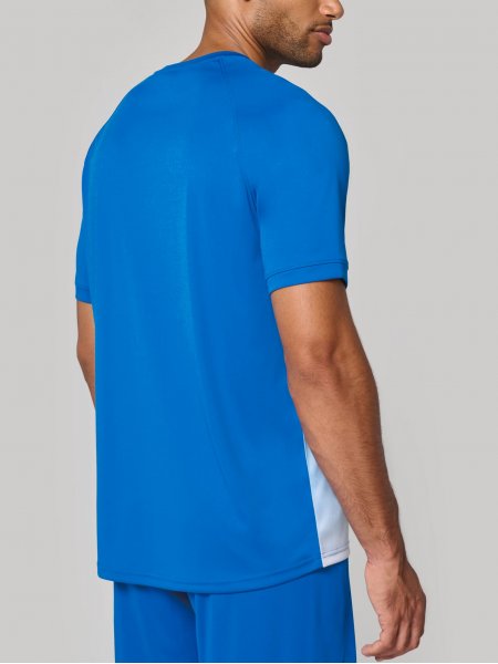 mannequin homme de dos portant le Maillot multisport polyester sublimé unisexe mannequin homme de dos portant le Maillot multisport polyester sublimé unisexe