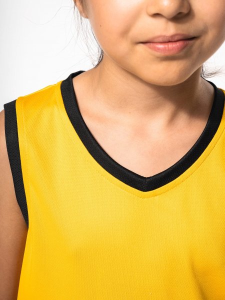 zoom sur le col du Maillot de basket-ball enfant PA4052