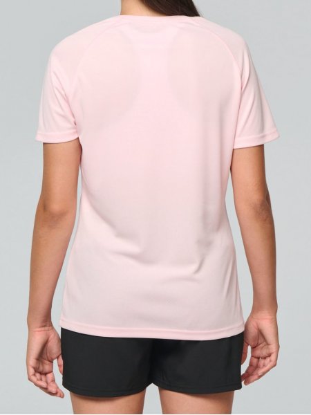 mannequin femme de dos portant le T-shirt Femme col rond 10 km des Étoiles personnalisable mannequin femme de dos portant le T-shirt Femme col rond 10 km des Étoiles personnalisable