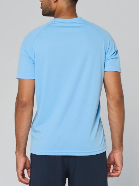 mannequin homme de dos portant le T-shirt Homme col V 10 km des Étoiles personnalisable