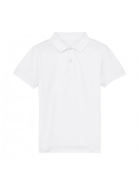 Polo enfant à personnaliser en coton bio - Mini Sprinter White