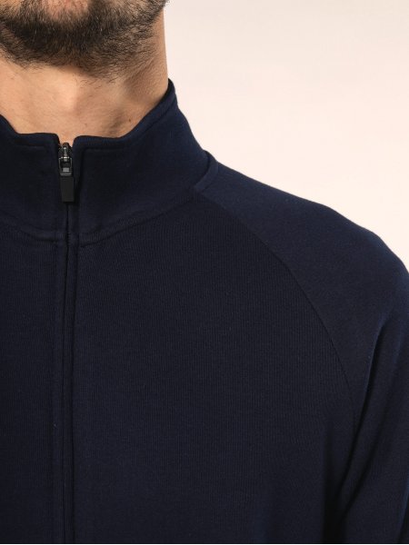 zoom sur le col de la Veste zippée homme personnalisable