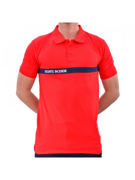 Polo manches courtes SSIAP Rouge
