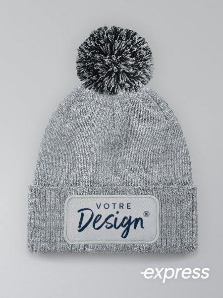 Bonnet à pompon à personnaliser en livraison express Bonnet à pompon à personnaliser en livraison express