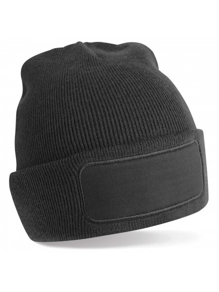 Le bonnet B445 personnalisable en coloris Black Le bonnet patch B445 à personnaliser en coloris Black