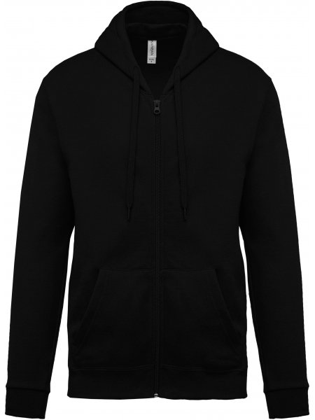 Sweat-shirt zippé capuche personnalisable Black