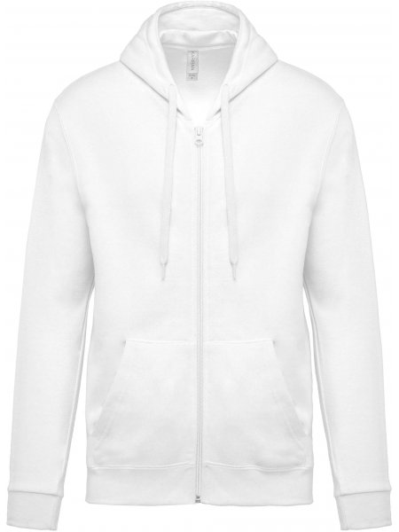 Sweat-shirt zippé capuche personnalisable White