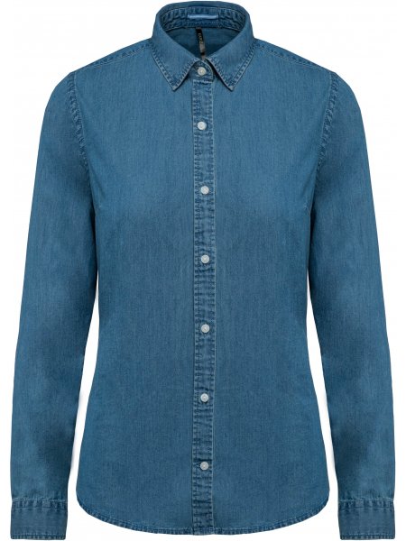 Chemise en jean pour femme à personnaliser Chambray Blue