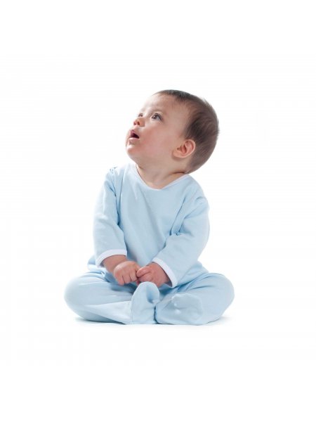 Contrast Long Sleeved Sleep Suit Pyjama Bebe Contraste Manches Longues Lw053 Mister Tee