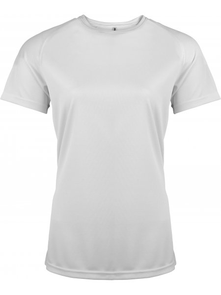 T-shirt sport pour femme personnalisé - manches courtes White