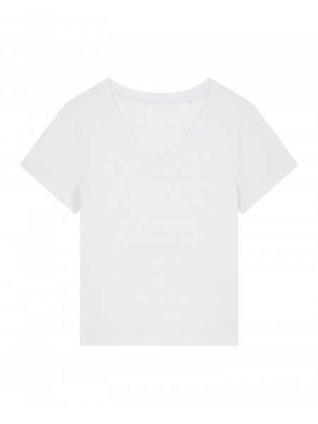 T-shirt bio col V personnalisé - Isla White
