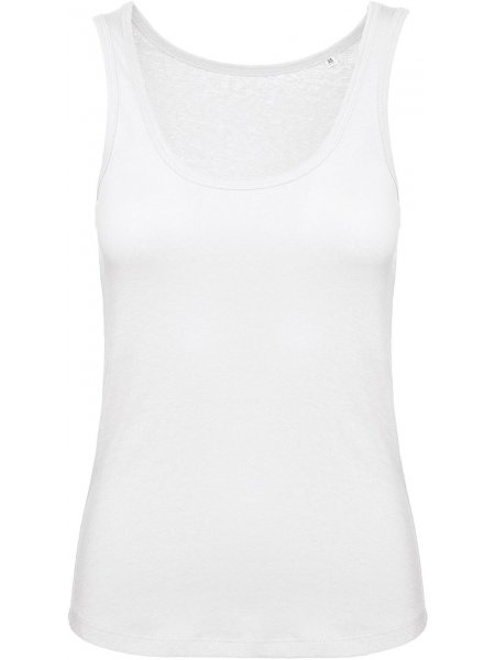 Débardeur fluide femme en coton organique à personnaliser White