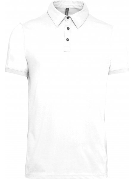 Polo homme jersey à personnaliser White