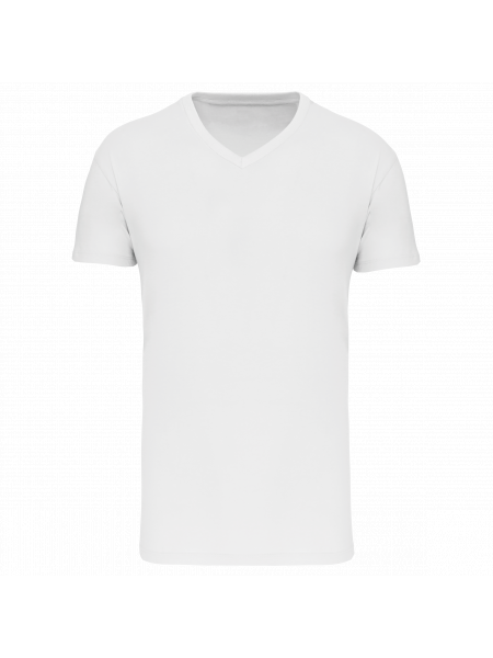T-shirt - Bio - col V - Homme White