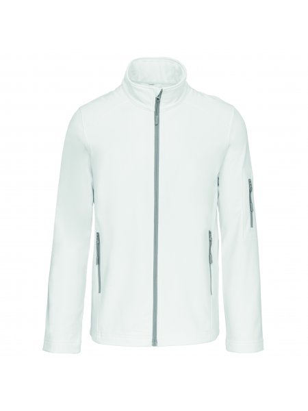 Veste softshell imperméable 3 couches à personnaliser White