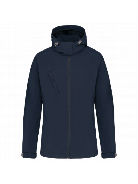 Veste softshell à capuche amovible personnalisable pour femme   Navy