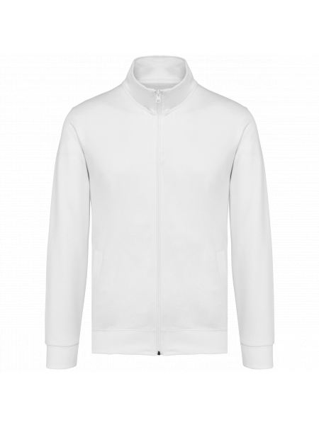 Veste molleton zippée homme personnalisable White