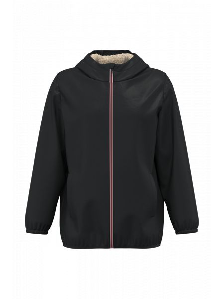 Veste doublée sherpa unisexe personnalisable Black