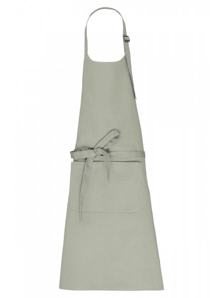 Tablier personnalisé en coton bio Almond green