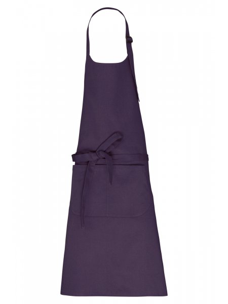 Tablier personnalisé en coton bio Deep plum