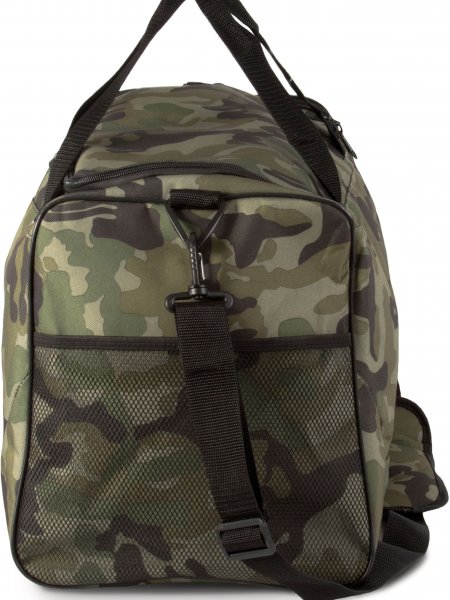 Vue profil sac de sport KI0617 en coloris Olive Camouflage