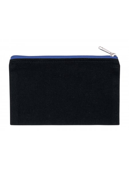 Pochette en coton personnalisable Black / Royal Blue