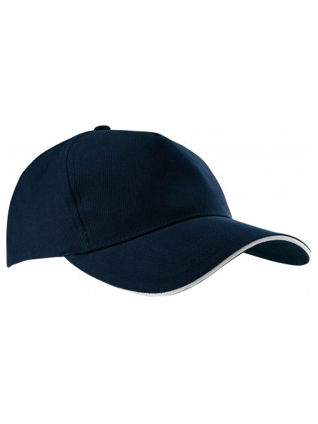 Casquette personnalisée - boucle métallique Navy / White