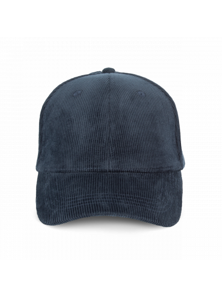 Casquette écoresponsable en velours côtelé 6 panneaux unisexe Navy Blue
