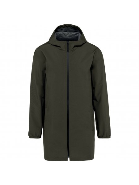 Veste imperméable recyclée unisexe personnalisable Organic Khaki