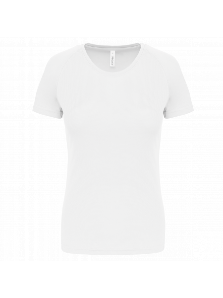 T-shirt de sport femme manches courtes personnalisable Express White