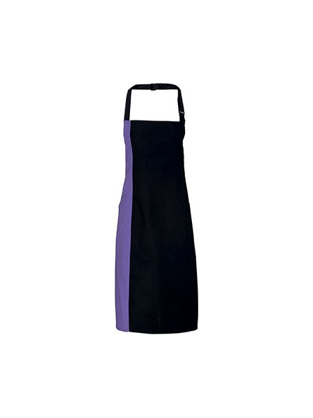 Tablier à bavette bicolore à personnaliser Black / Purple