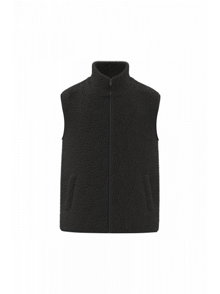 Veste sans manches en sherpa homme personnalisable Black
