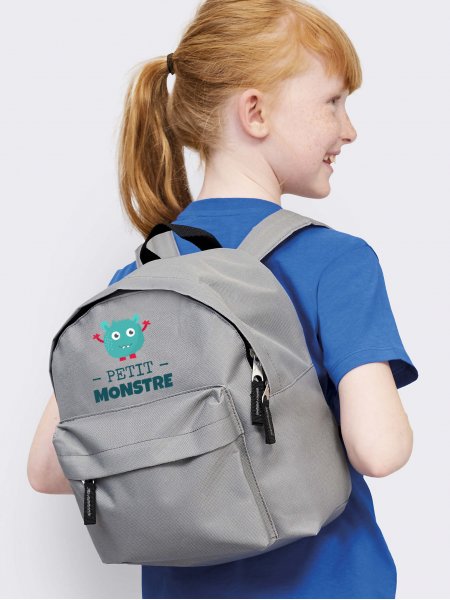 Sac à dos pour enfant Rider Kids en coloris Graphite avec exemple de logo imprimé
