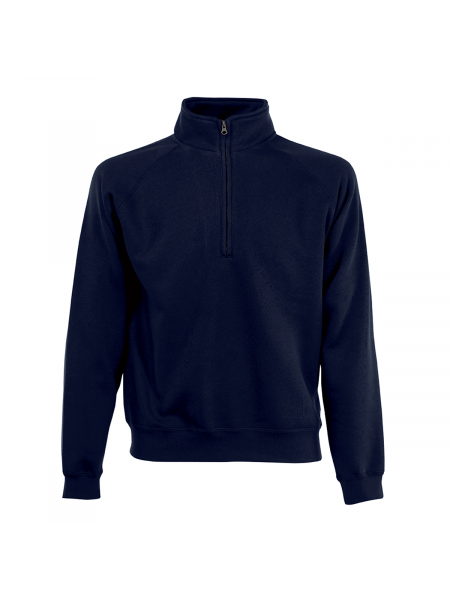 Sweat personnalisé pas cher - col zippé Deep Navy