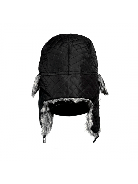 Chapka gris croisillons - Vue de dos