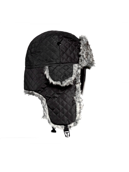 Chapka gris croisillons - Vue de profil