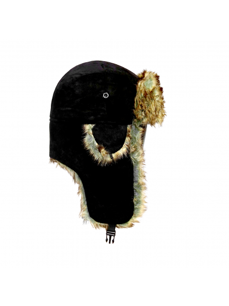 Chapka marron soft touch - Vue de profil