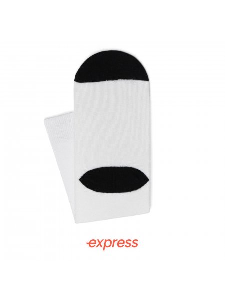 Chaussettes message caché personnalisées express White/Black