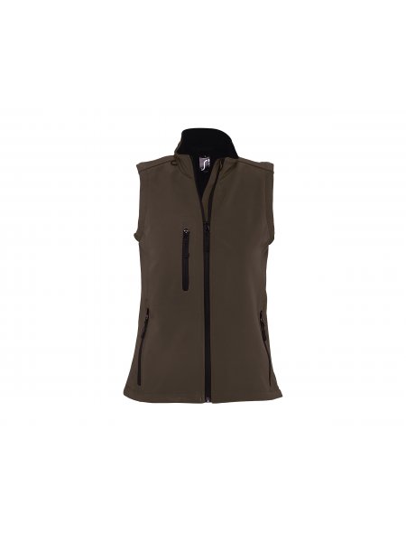 Softshell femme sans manches personnalisable Chocolat
