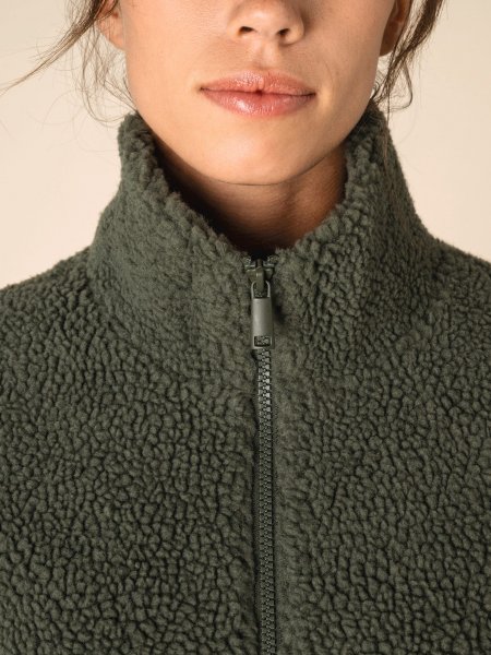 zoom sur le Sweat-shirt zippé à épaules tombantes en sherpa unisexe personnalisable zoom sur le Sweat-shirt zippé à épaules tombantes en sherpa unisexe personnalisable