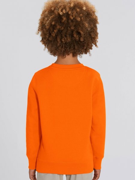 Dos du sweat col rond pour enfant Mini Changer en coton bio dans le coloris Bright Orange