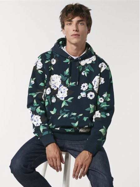 Sweat à capuche unisexe Cruiser en coton bio motif Floral Sweat à capuche unisexe Cruiser en coton bio motif Floral
