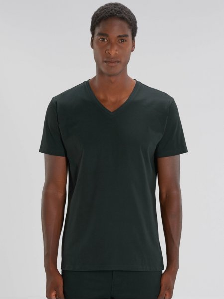 T-shirt col V Presenter en coloris Black 