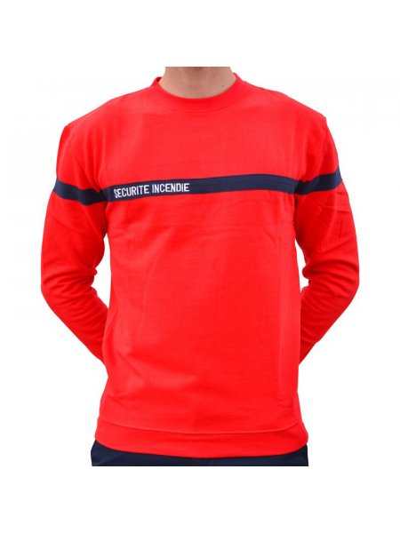 Sweat col rond SSIAP Rouge