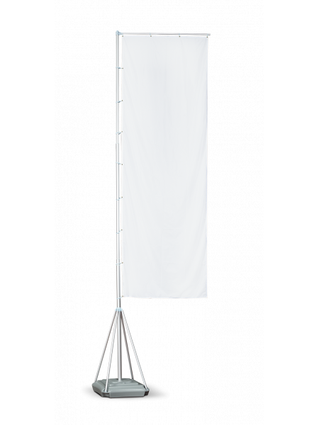 Mât Télescopique Aluminium 5-7 m - Pack Complet Blanc