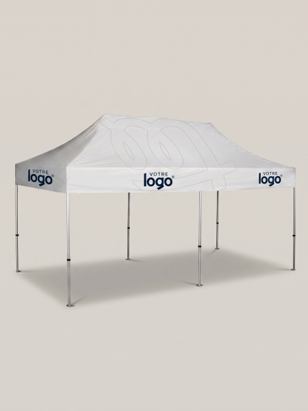 Gazebo Pliant 3x6 m - Tissu Imperméable Personnalisé