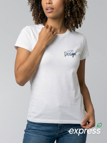 T-shirt bio femme à personnaliser en livraison express T-shirt bio femme à personnaliser en livraison express