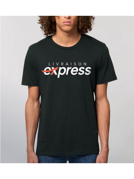 Le t-shirt bio à personnaliser livraison express en coloris Black